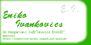 eniko ivankovics business card